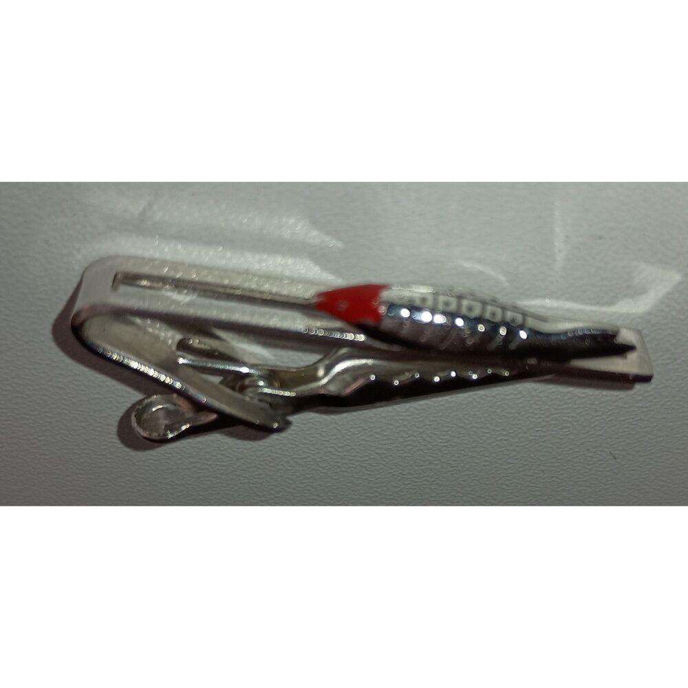 Vintage Silver Toned Tie Pin - Fish Design